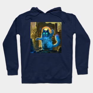 Possessed Blue Cat Ransacks These Ancient Ruins Hoodie